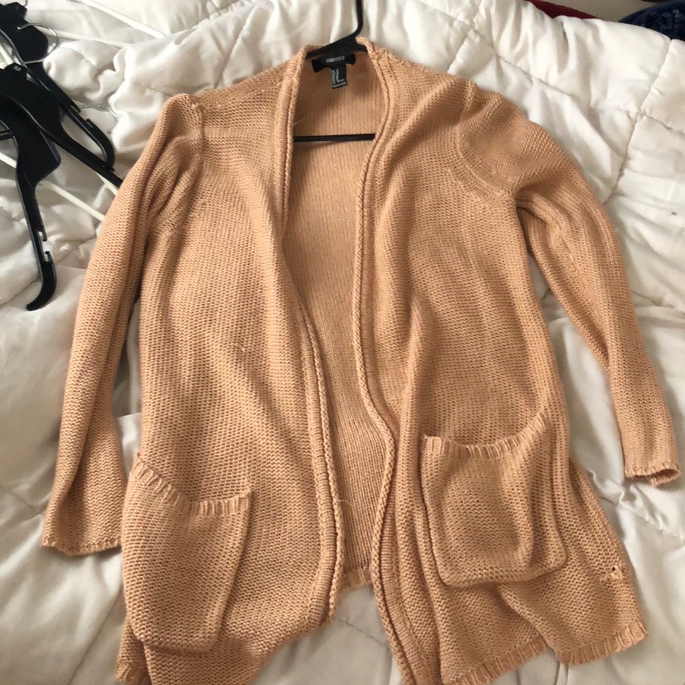Orangey pink cardigan